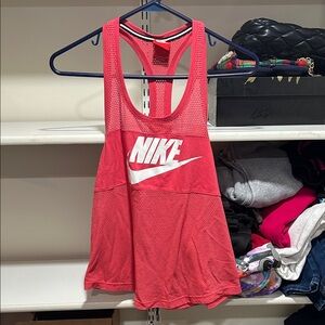Nike Bright Red Mesh Tank